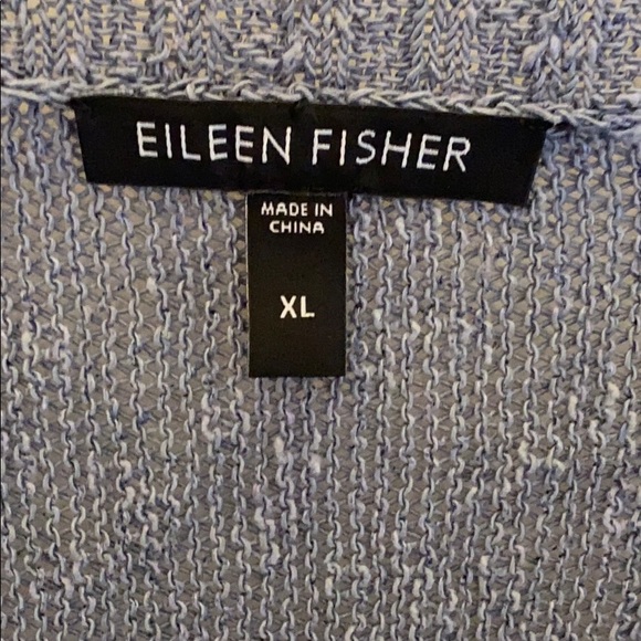 Eileen Fisher Dark Blue Grey Long Sweater - Picture 4 of 8